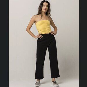 Dickies Womens Relaxed Cropped Work Pants Black 15/32 NWT